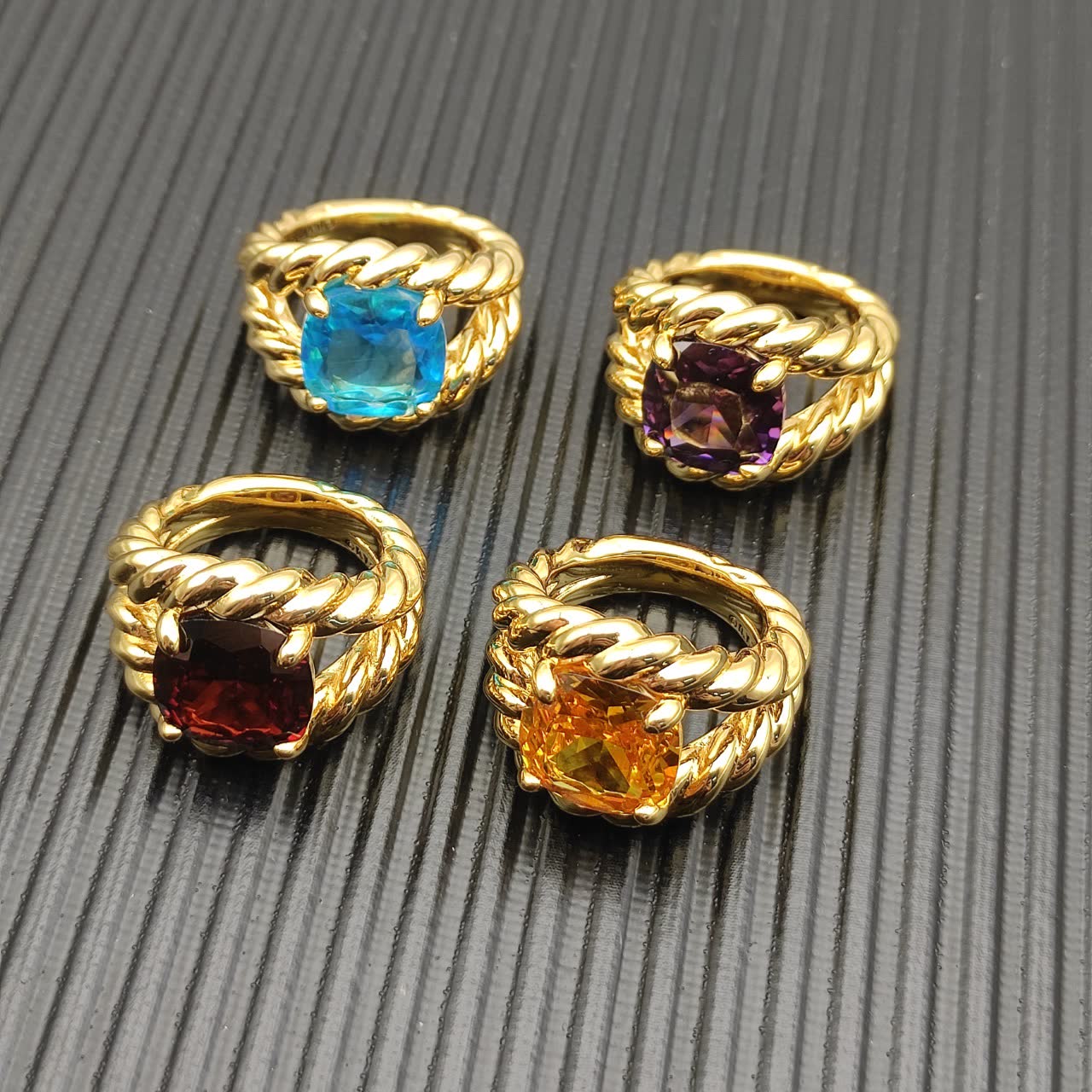David Yurman Gold Citrine Ring